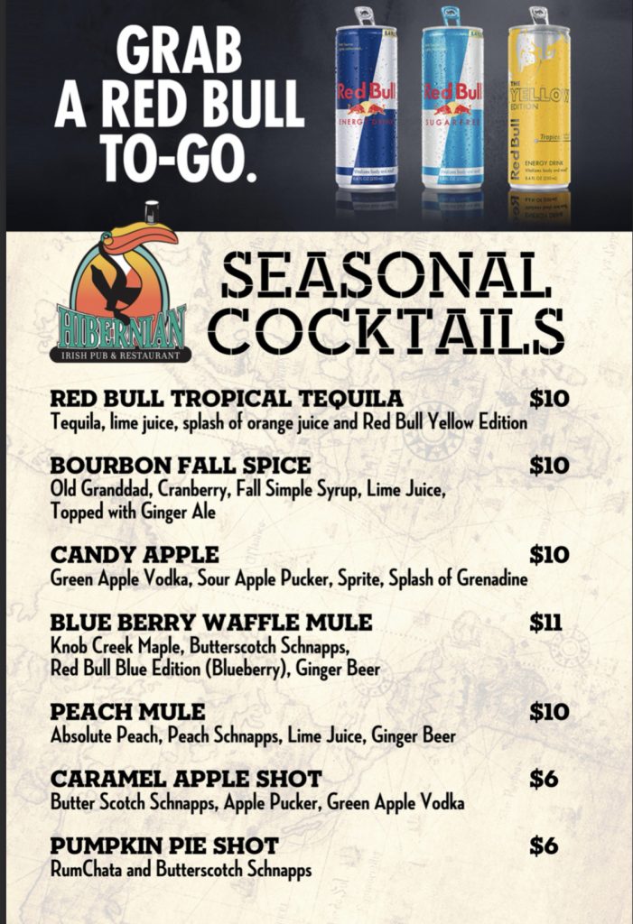 Beer, Wine, & Cocktails Hibernian Pub